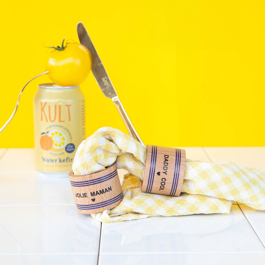 Ronds de serviette en bois – Collection Famille | Objetos de diseño y regalos originales