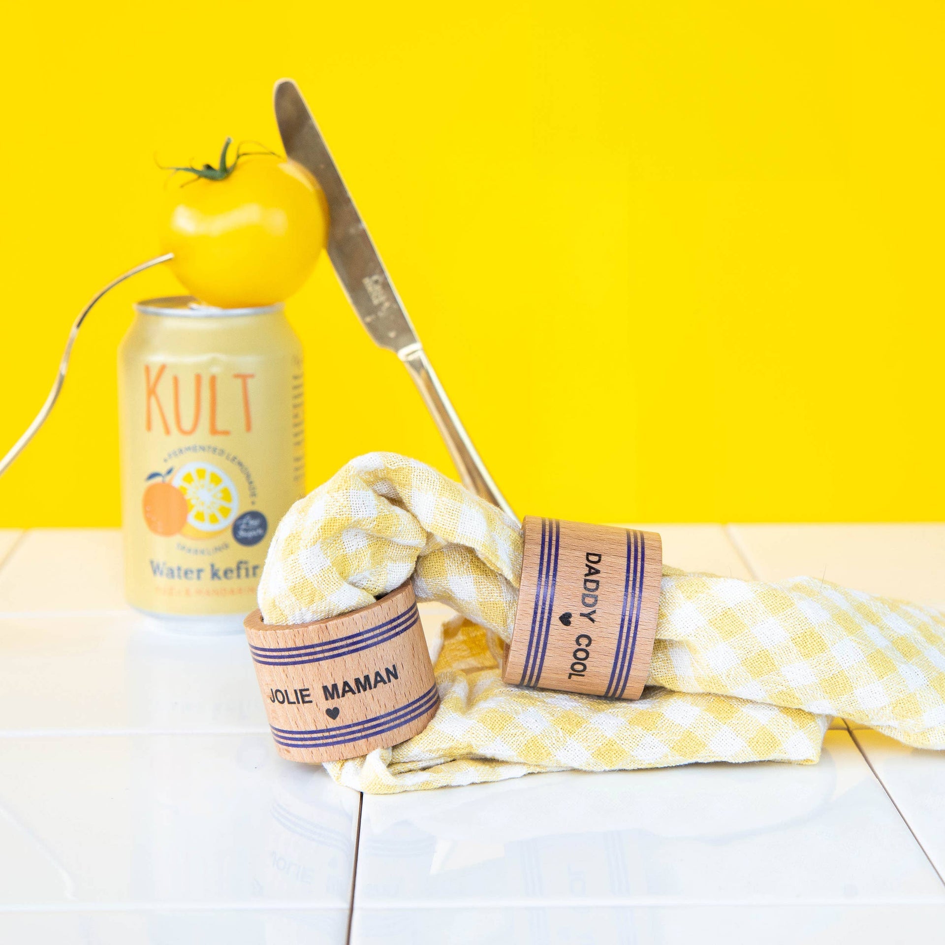 Ronds de serviette en bois – Collection Famille | Objetos de diseño y regalos originales