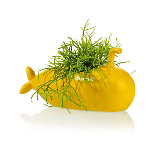 Pot de Fleur Sous-Marin Jaune – Moyen