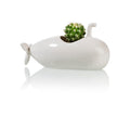 Pot de Fleur Sous-Marin Blanc – Petit – Bitten
