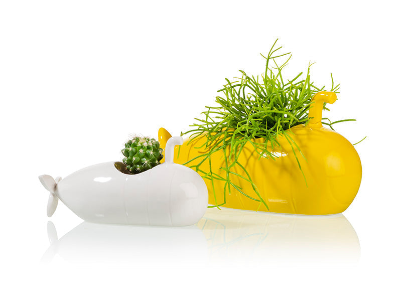 Pot de Fleur Sous-Marin Blanc – Petit