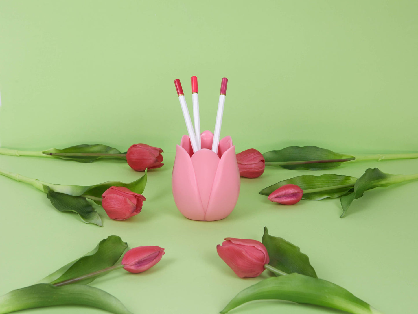 Pot à Crayons Tulipe - Rose