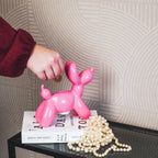Ornement - Tirelire Chien Ballon - Rose Néon - 17x7x17cm | Designproducten en originele cadeaus