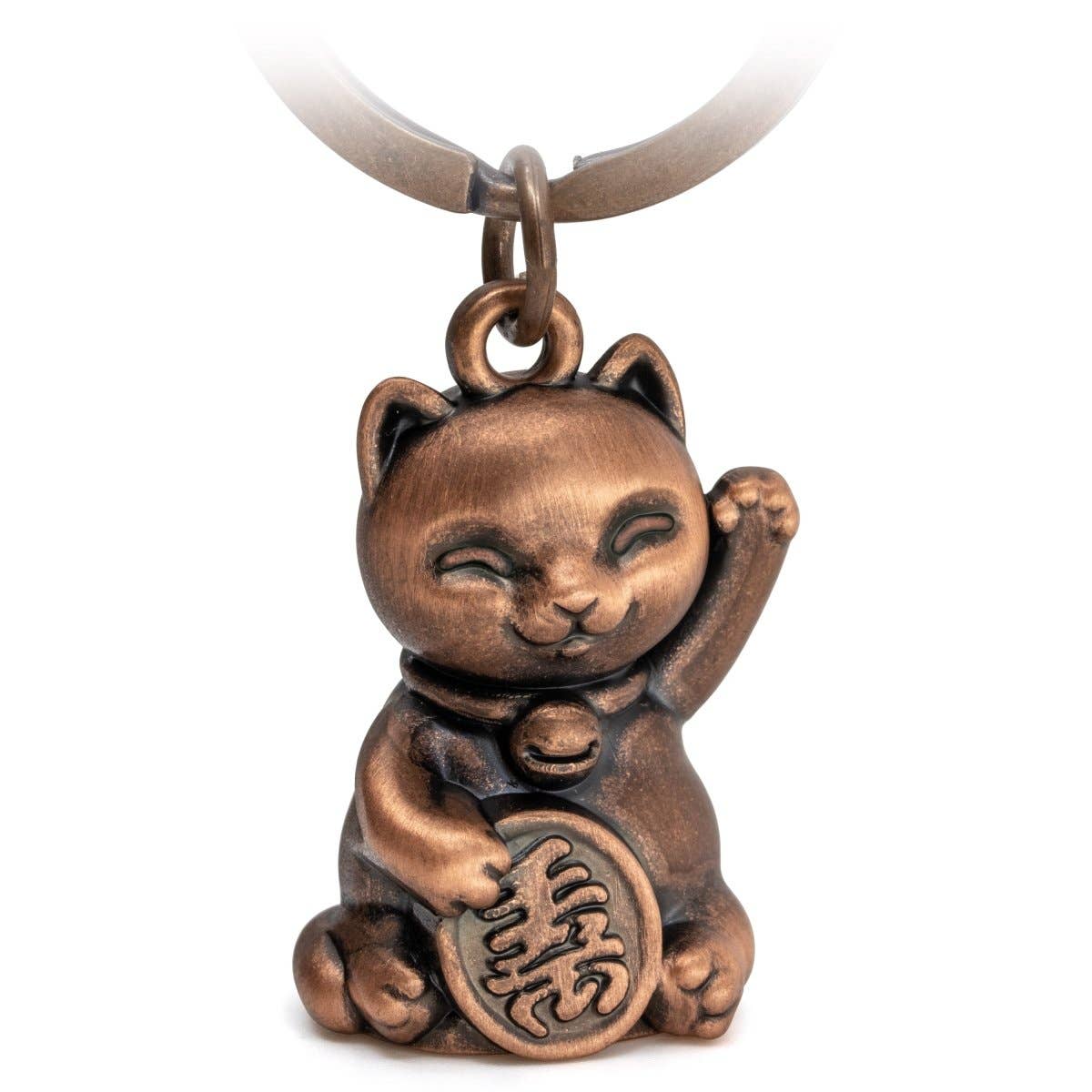 porte cles chat chanceux maneki neko fabach FABACH_ManekiNeko_bronze 