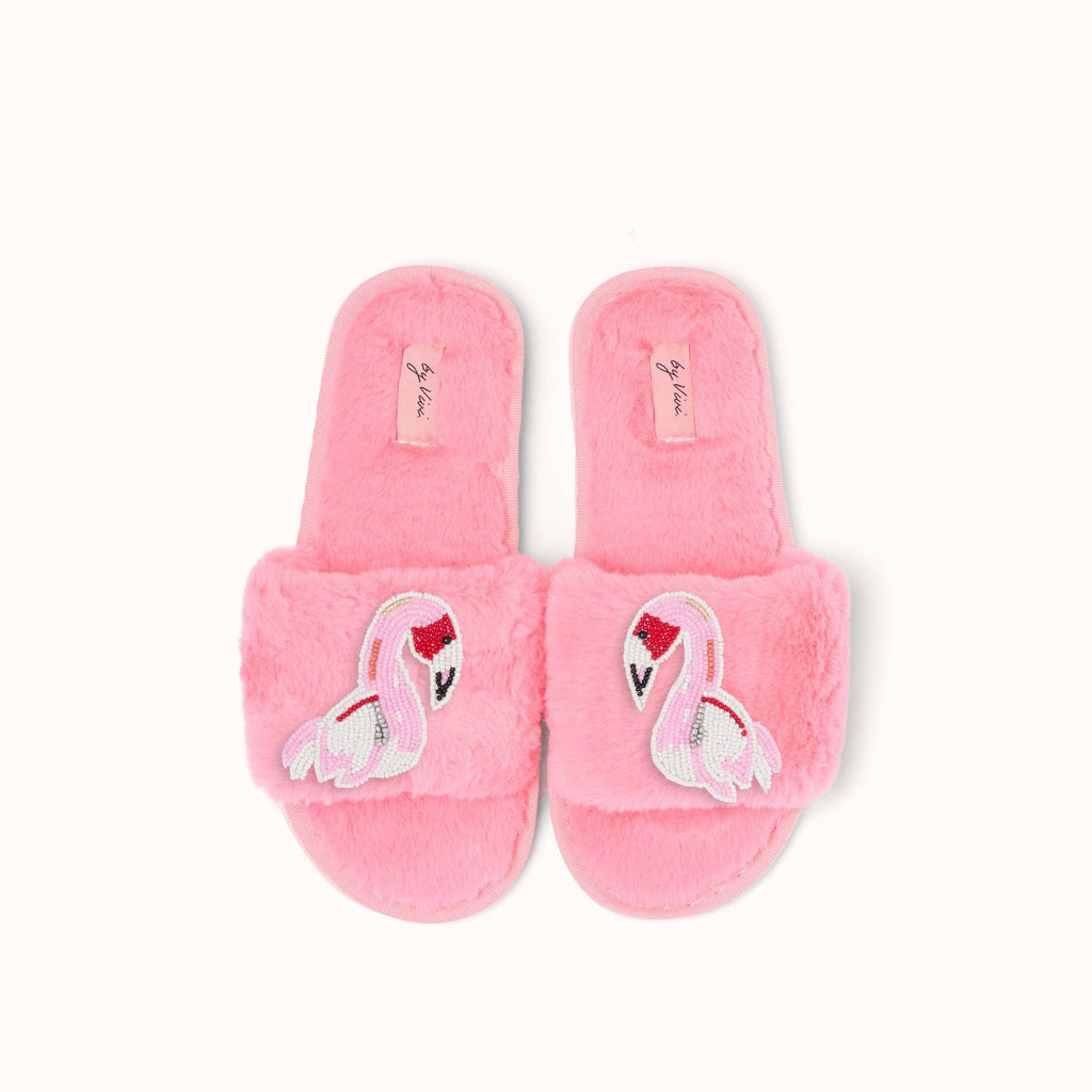 Paire de broches pour Chaussons - Flamant rose