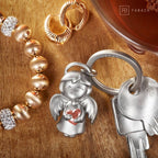 Oggetto regalo di design – porte cles ange avec coeur fabach 