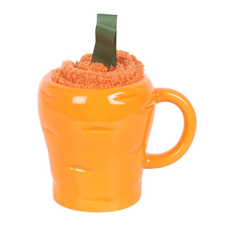Ensemble de tasse et chaussettes en forme de carotte | Design e regali originali