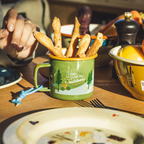 Mug en émail “You Find Me Outdoors” | Design e regali originali