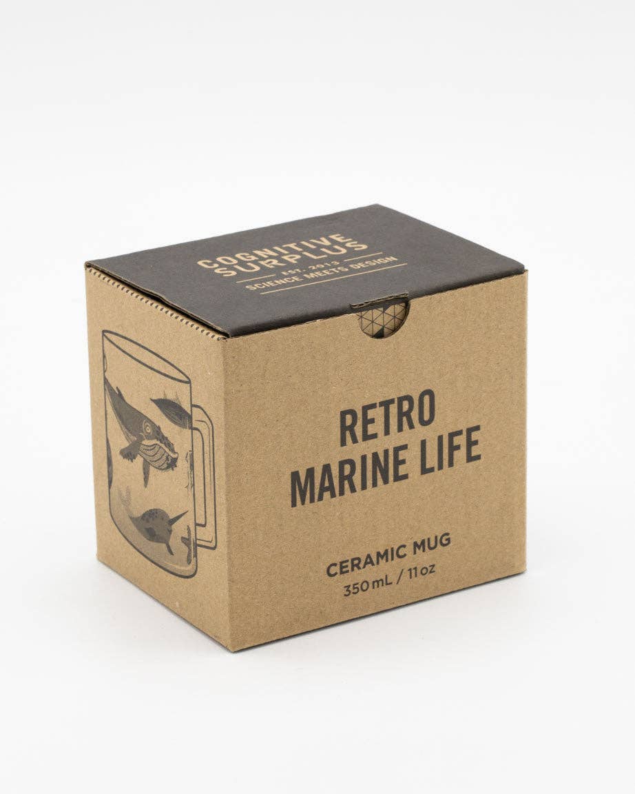 Regalo de diseño – Mug Rétro Marine Life (350 ml) – produit scientifique Cognitive Surplus EU, vue 3