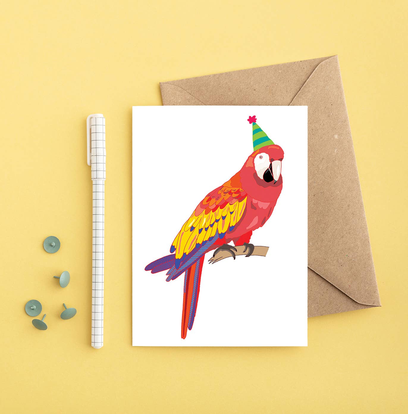 Carte d'anniversaire Perroquet | Objetos de diseño y regalos originales