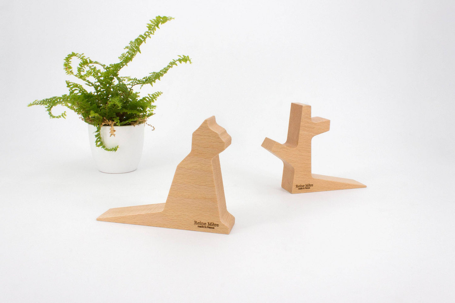 Wooden Doorstop - Cat Sachat