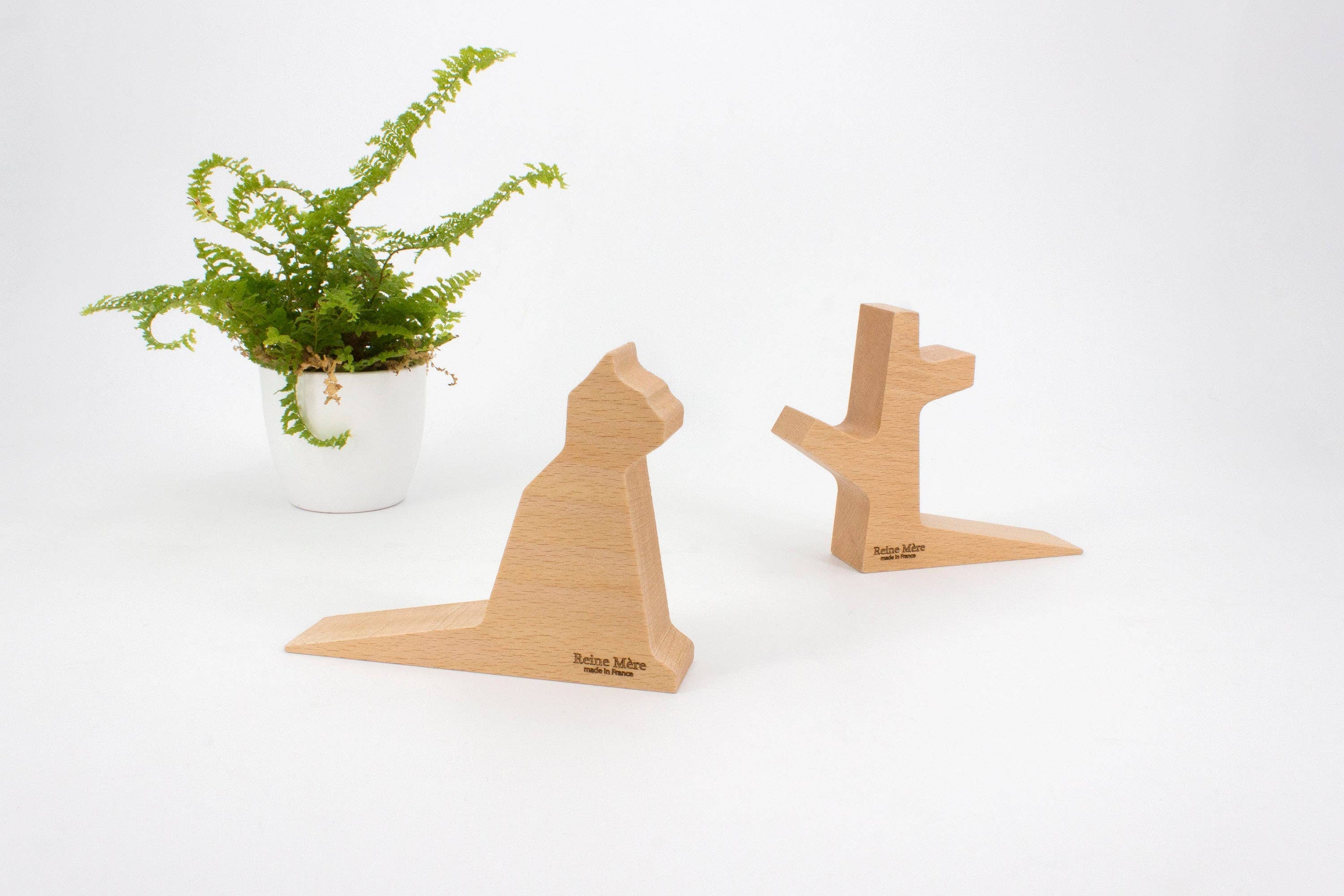 Türstopper aus Holz - Katze Sachat