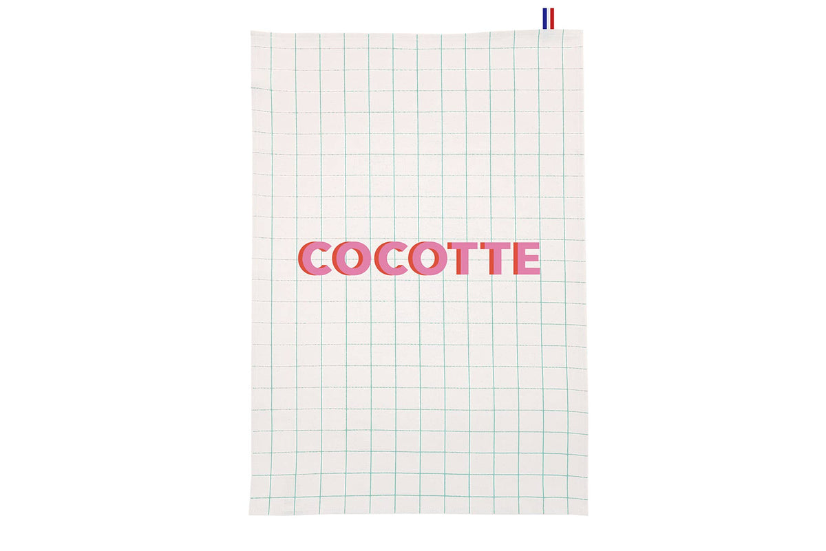 Torchon Cocotte Les Petits Noms Pied de Poule – vue principale