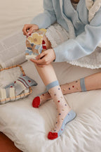 Chaussettes transparentes Fleurs