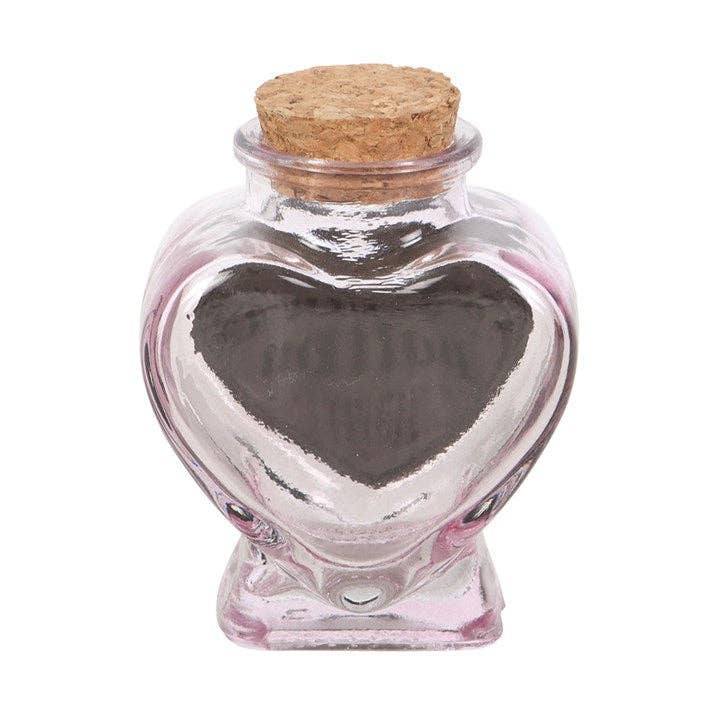 Dekorative Glasflasche in Herzform, Liebestrank
