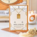 Collier Carte de Tarot Vintage La Roue de la Fortune | Designproducten en originele cadeaus