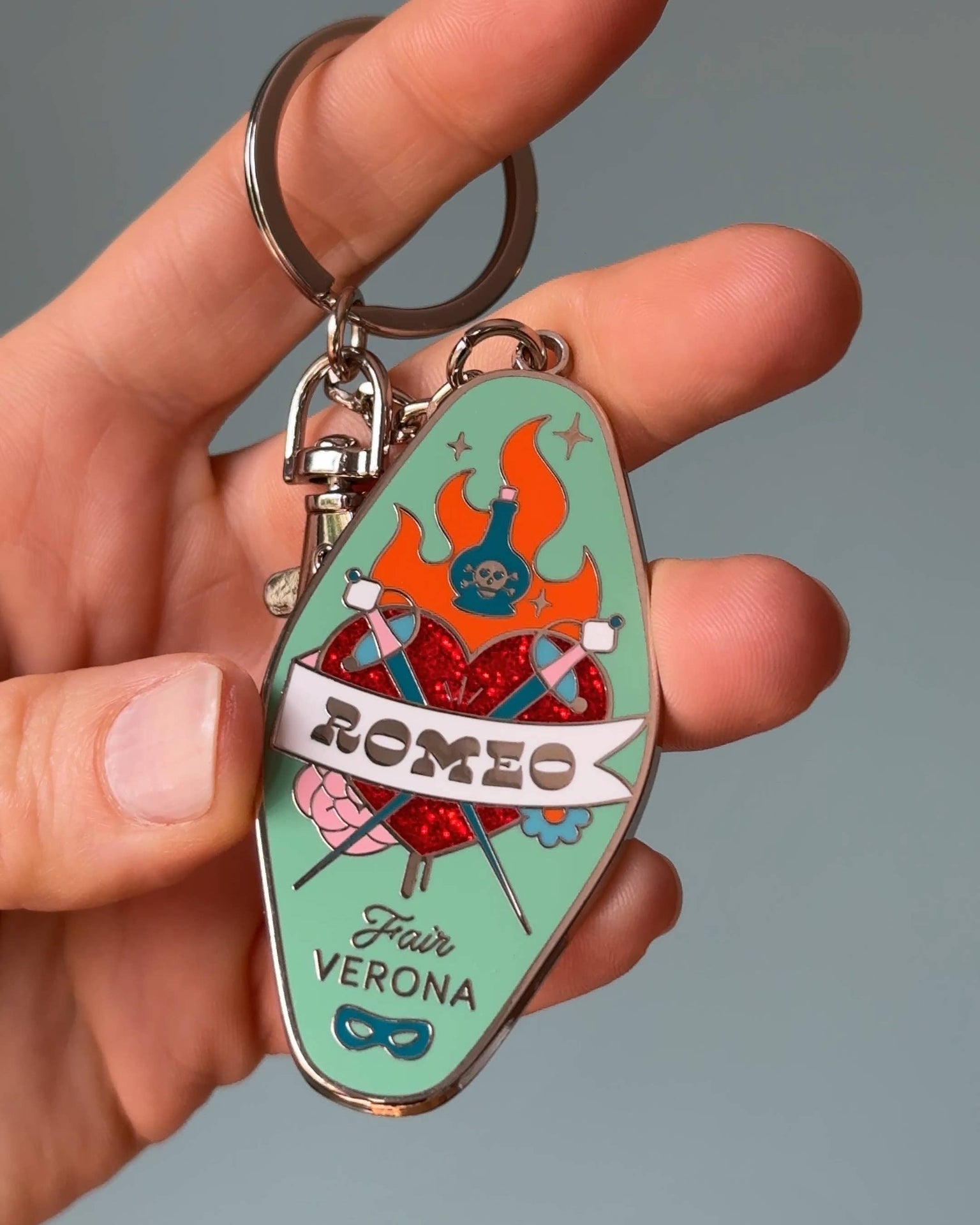 Ensemble de porte-clés Romeo + Juliet, porte-clés style motel