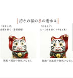 Lucky Cat Daruma Earthenware Figurine