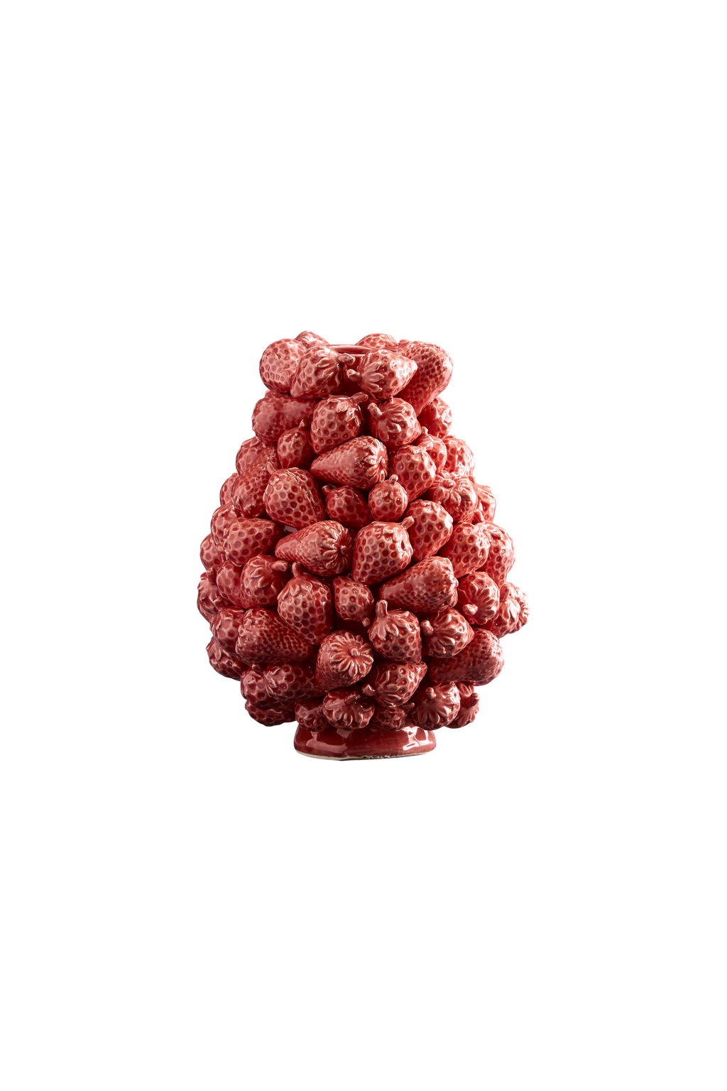 Vase Fraise, Rouge Grès, 20 x 20 x 25 cm