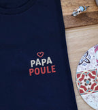 Designcadeau – t shirt brode papa poule juste un t shirt 