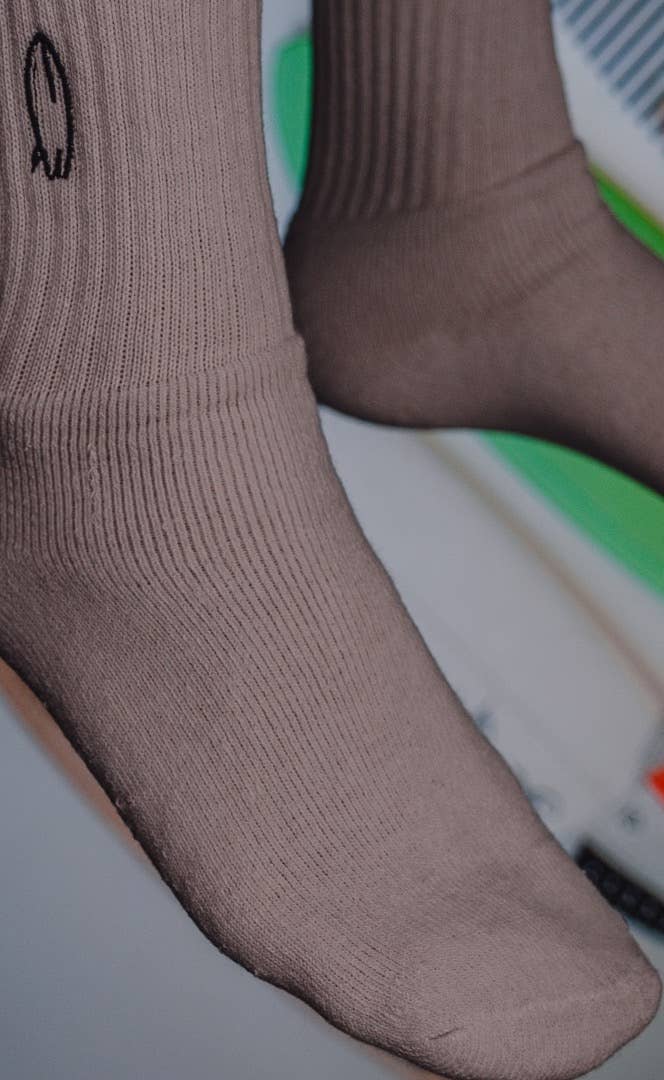 Chaussettes planche de surf Charles brodées main