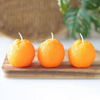 Ensemble de 3 bougies en forme d'orange | Design e regali originali