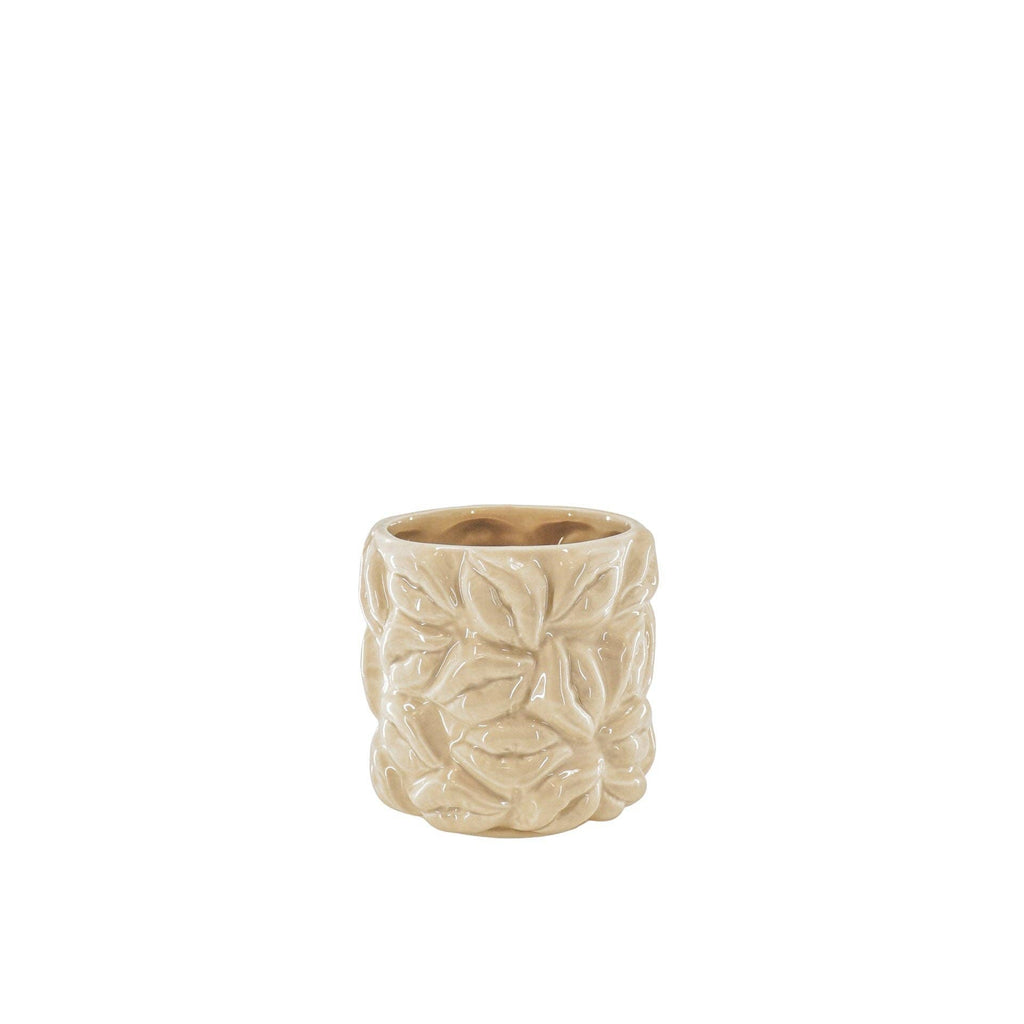 Pot - Bisous - Céramique - Beige - 11x11x11,5cm