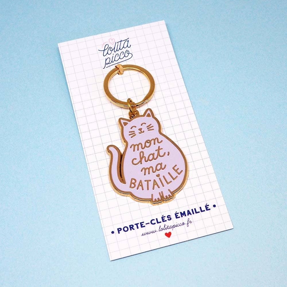 Porte-Clés "Mon Chat, Ma Bataille" | Designproducten en originele cadeaus