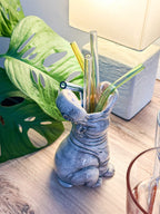 Kleine Vase "Hungriges Nilpferd"