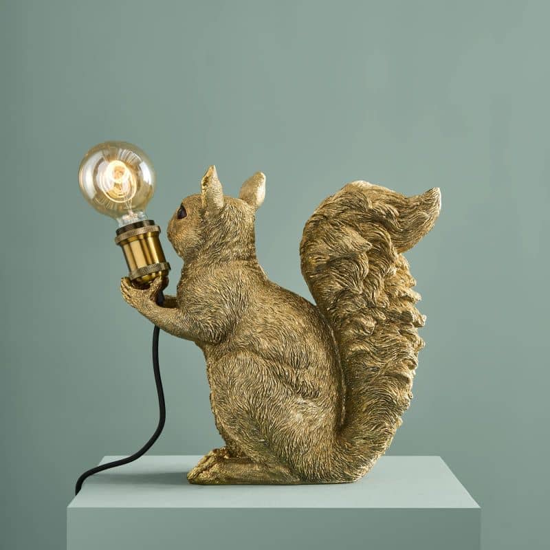 Eduard Eichhorn Tischleuchte, Gold, 34,5 x 17 x 34 cm