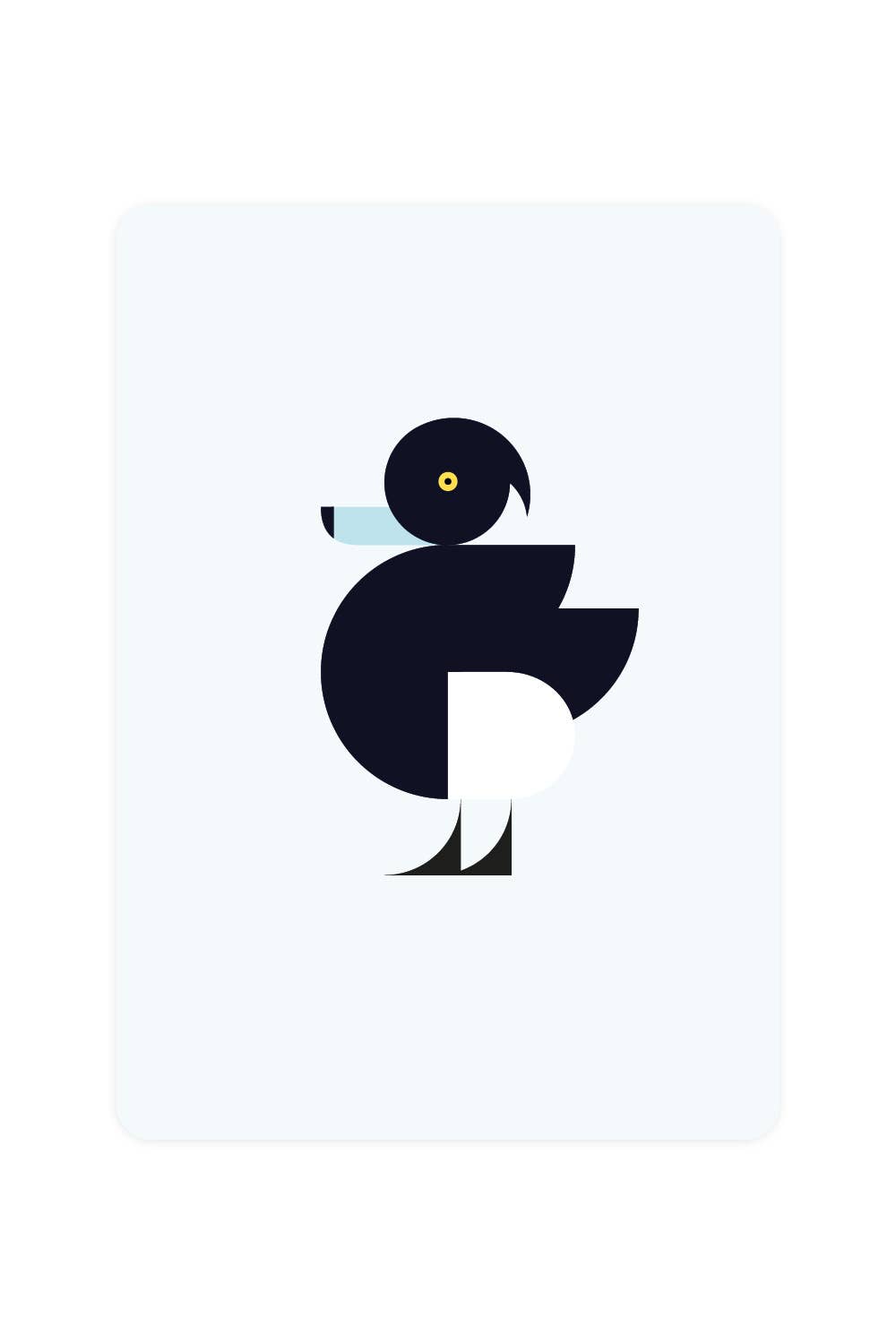 Carte postale avec canard tufté | Design-lahjat ja sisustustuotteet