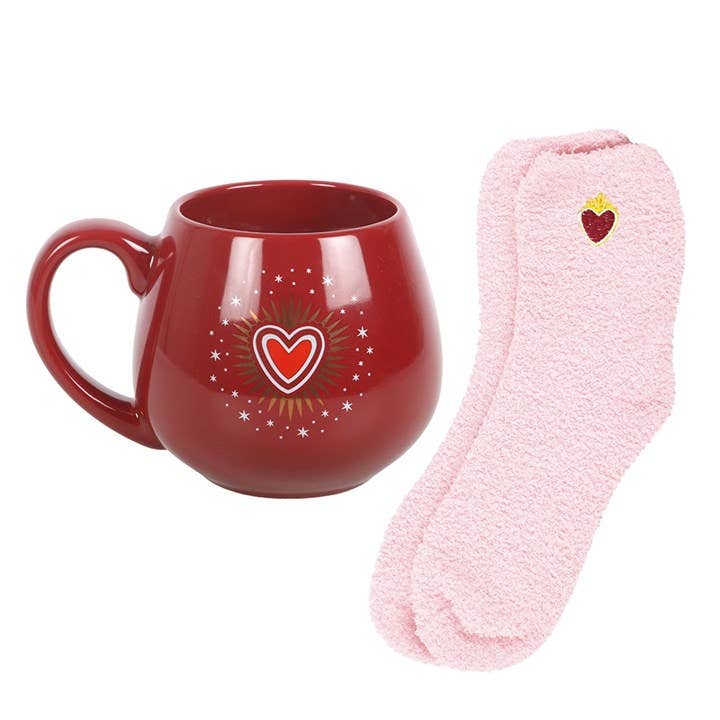 Ensemble Mug et Chaussettes Cœur Sacré