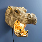 Patty Gold Nilpferd Wandleuchte