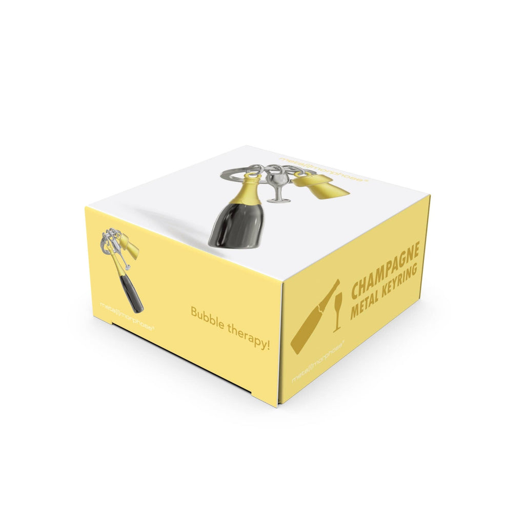 Oggetto regalo di design – porte cles bouteille de champagne metalmorphose