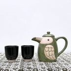 Théière oiseau vert