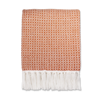 Plaid Ayla orange argile - 125 x 150 cm
