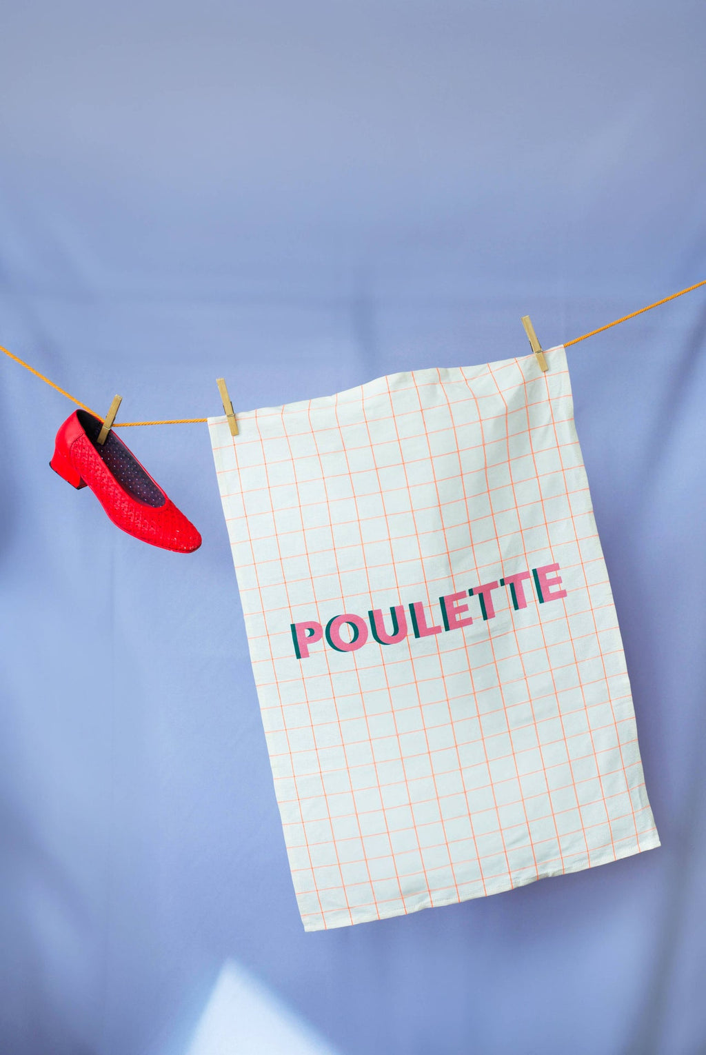 Torchon Poulette Les Petits Noms Pied de Poule – vue produit 2