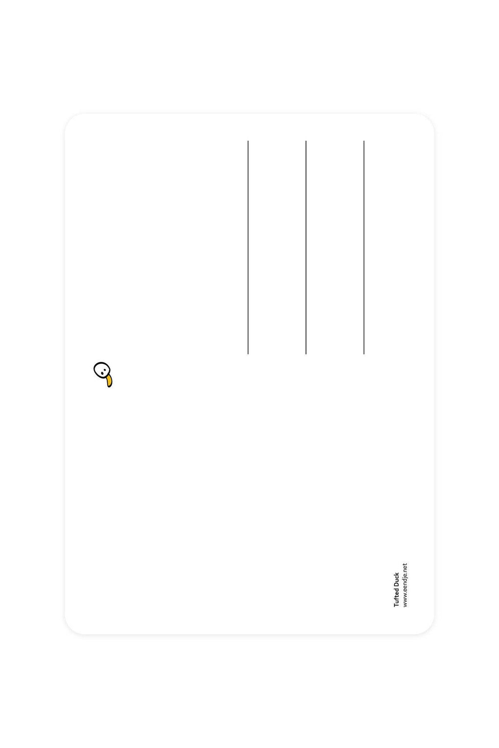 Carte postale avec canard tufté - Lucky Ducky | Design-lahjat ja sisustustuotteet