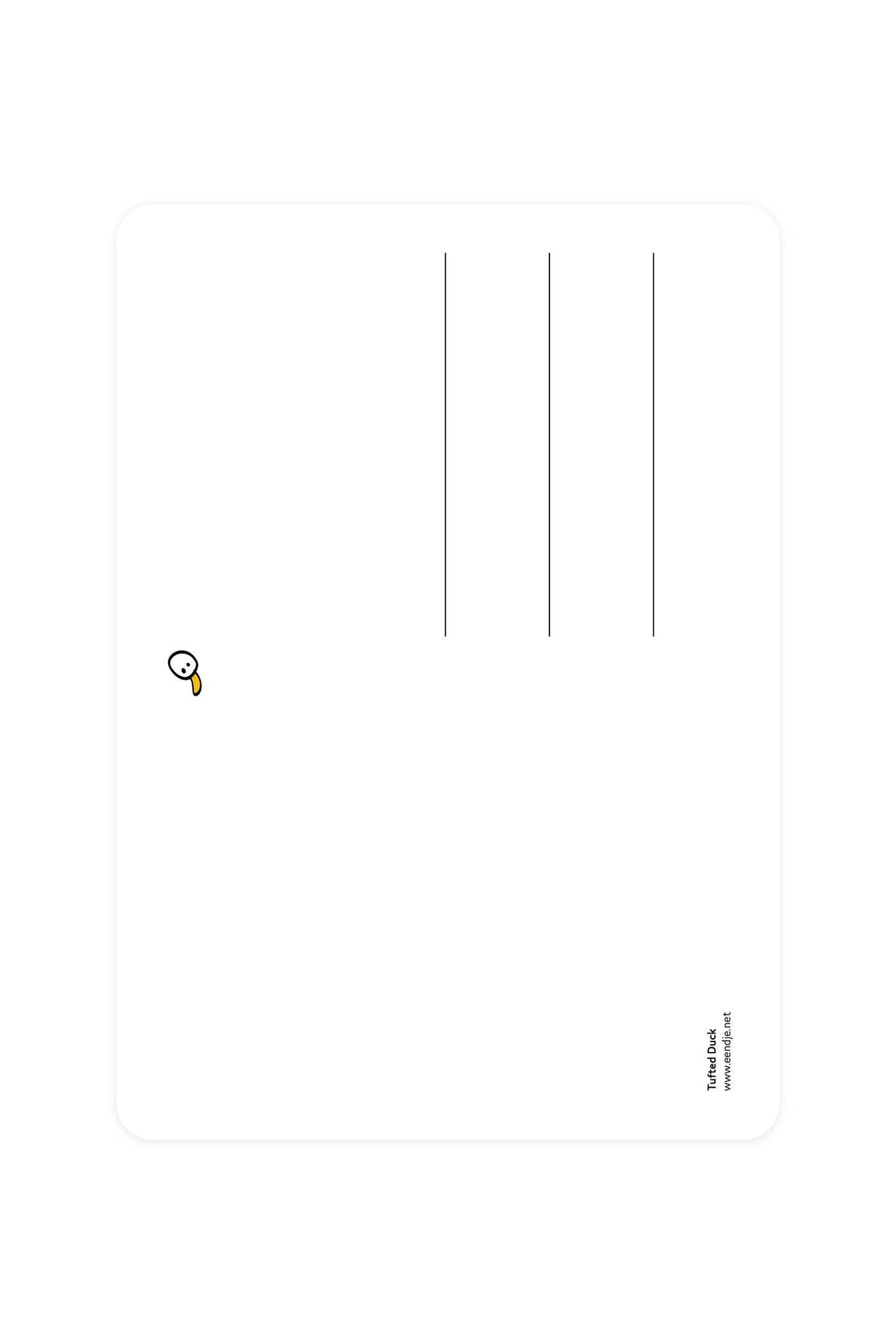 Carte postale avec canard tufté - Lucky Ducky | Design-lahjat ja sisustustuotteet