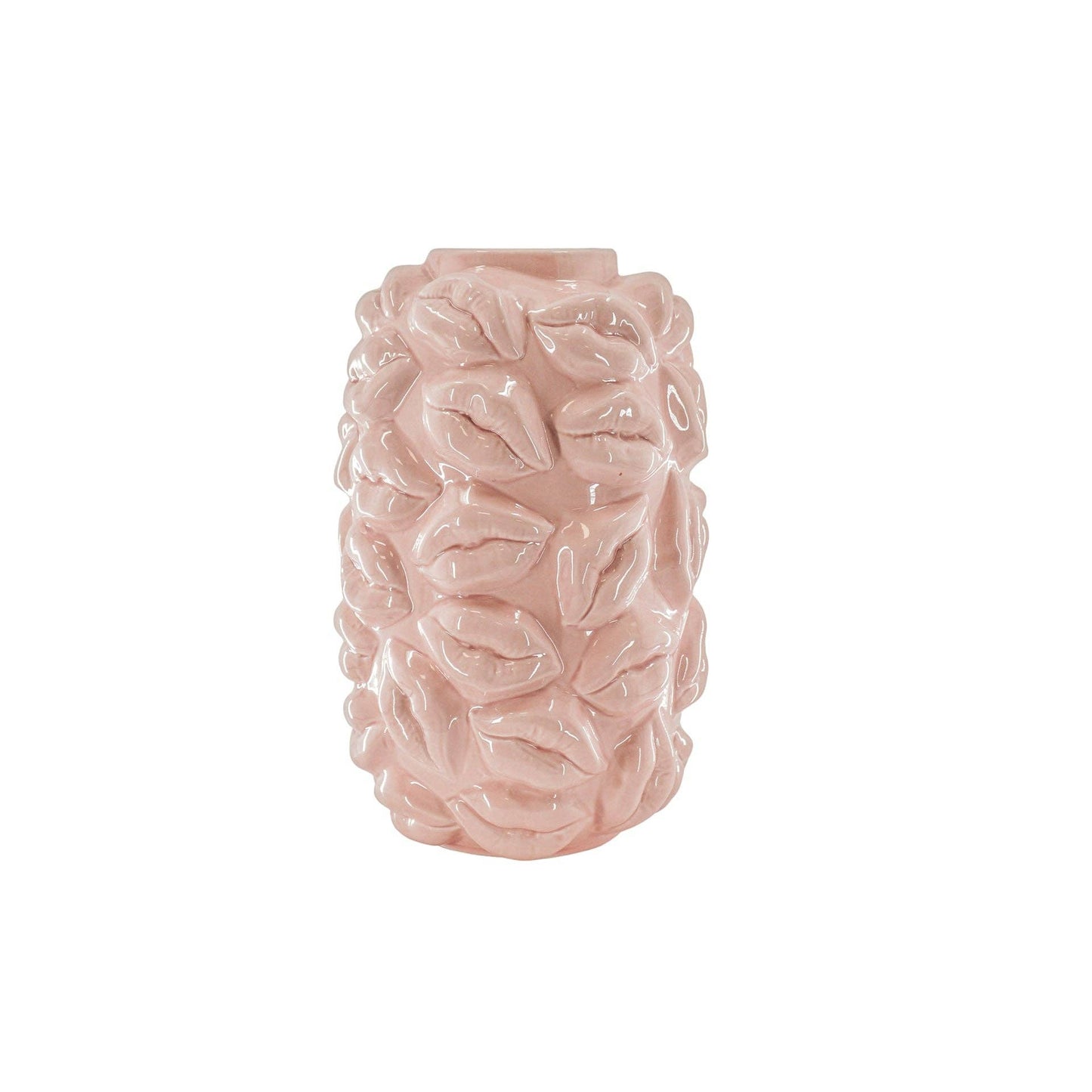 Vase - Kisses - Ceramic - Light Pink - 17x17x27cm