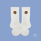 Chaussettes brodées tête de tigre – vue 3