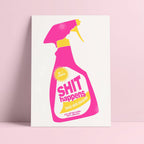 Carte Postale Rhizographie Spray Nettoyant “Shit Happens” | Objetos de diseño y regalos originales