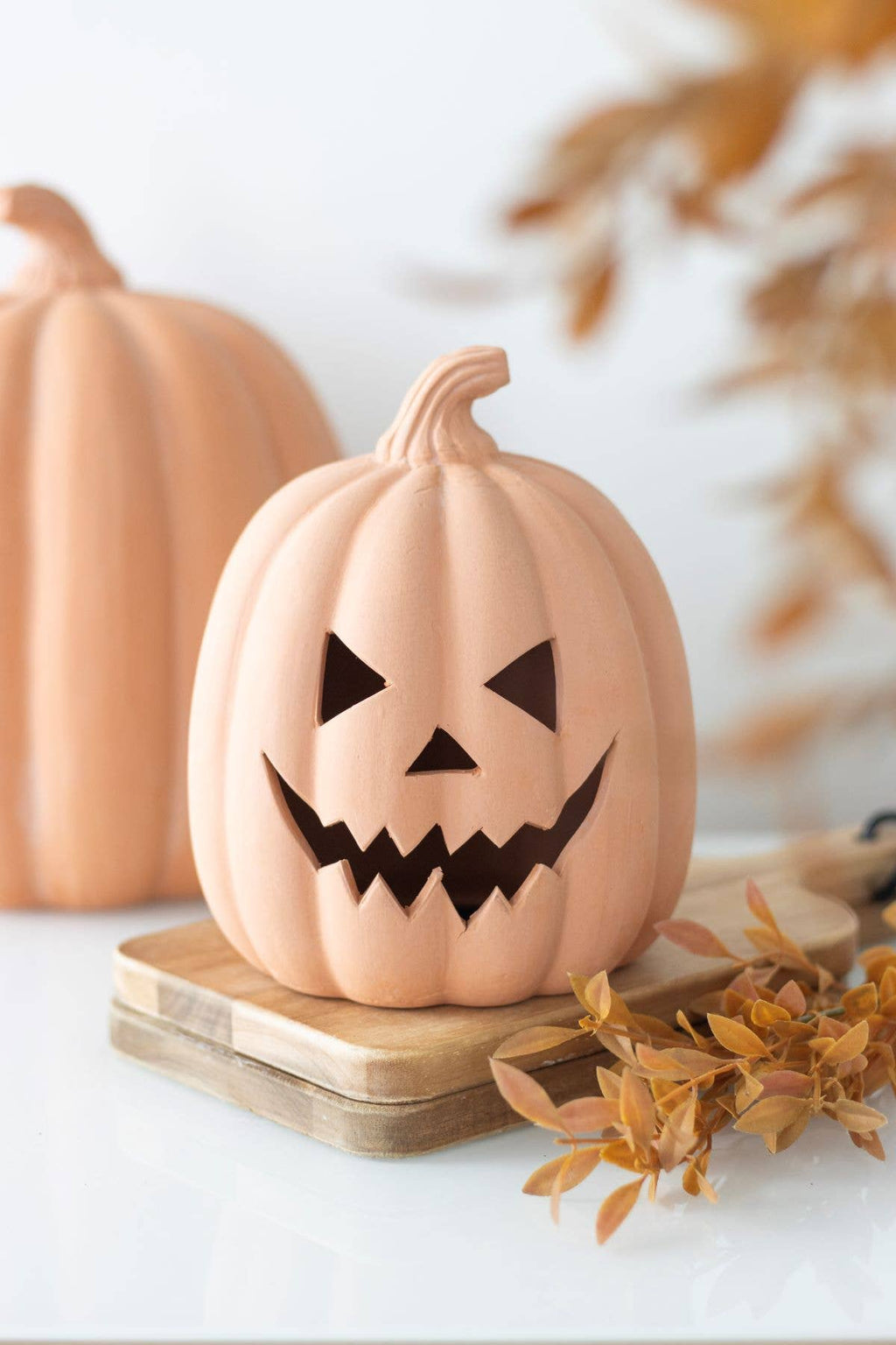 Décoration de citrouille d'Halloween en terre cuite de 15 cm | Design e regali originali