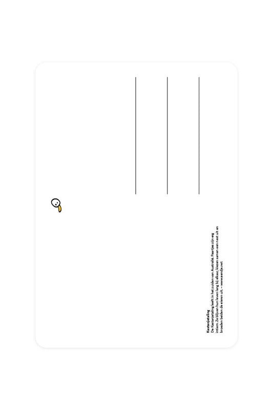 Postcard with Chestnut Teal