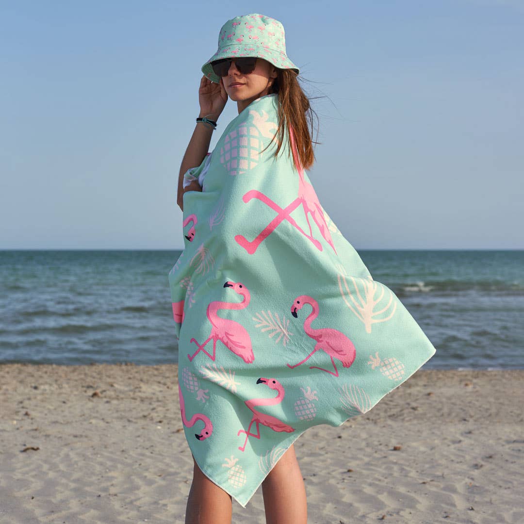 Serviette de plage Flamants roses
