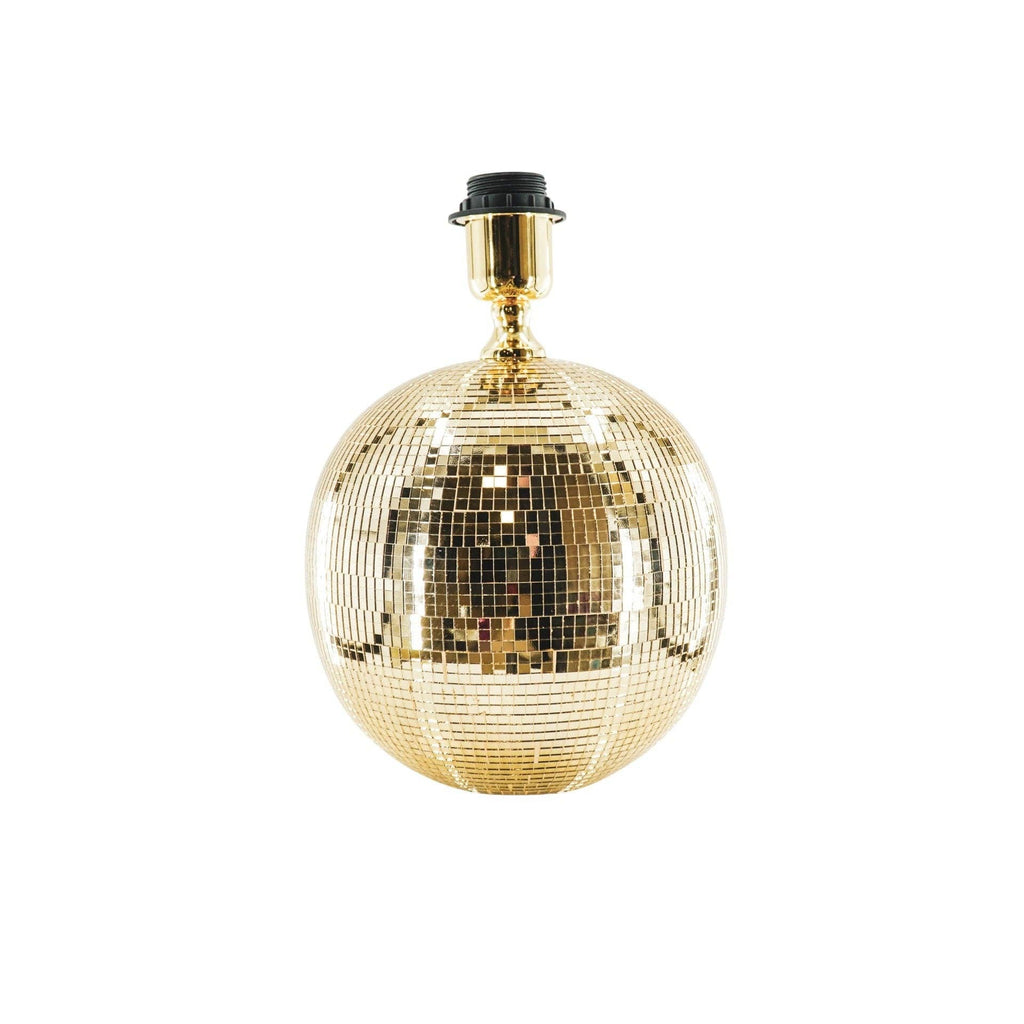 Lampe – Tischlampe – Facettierte Kugel – Glas – Gold – 20 x 20 x 20 cm