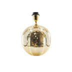 Lampe – Tischlampe – Facettierte Kugel – Glas – Gold – 20 x 20 x 20 cm