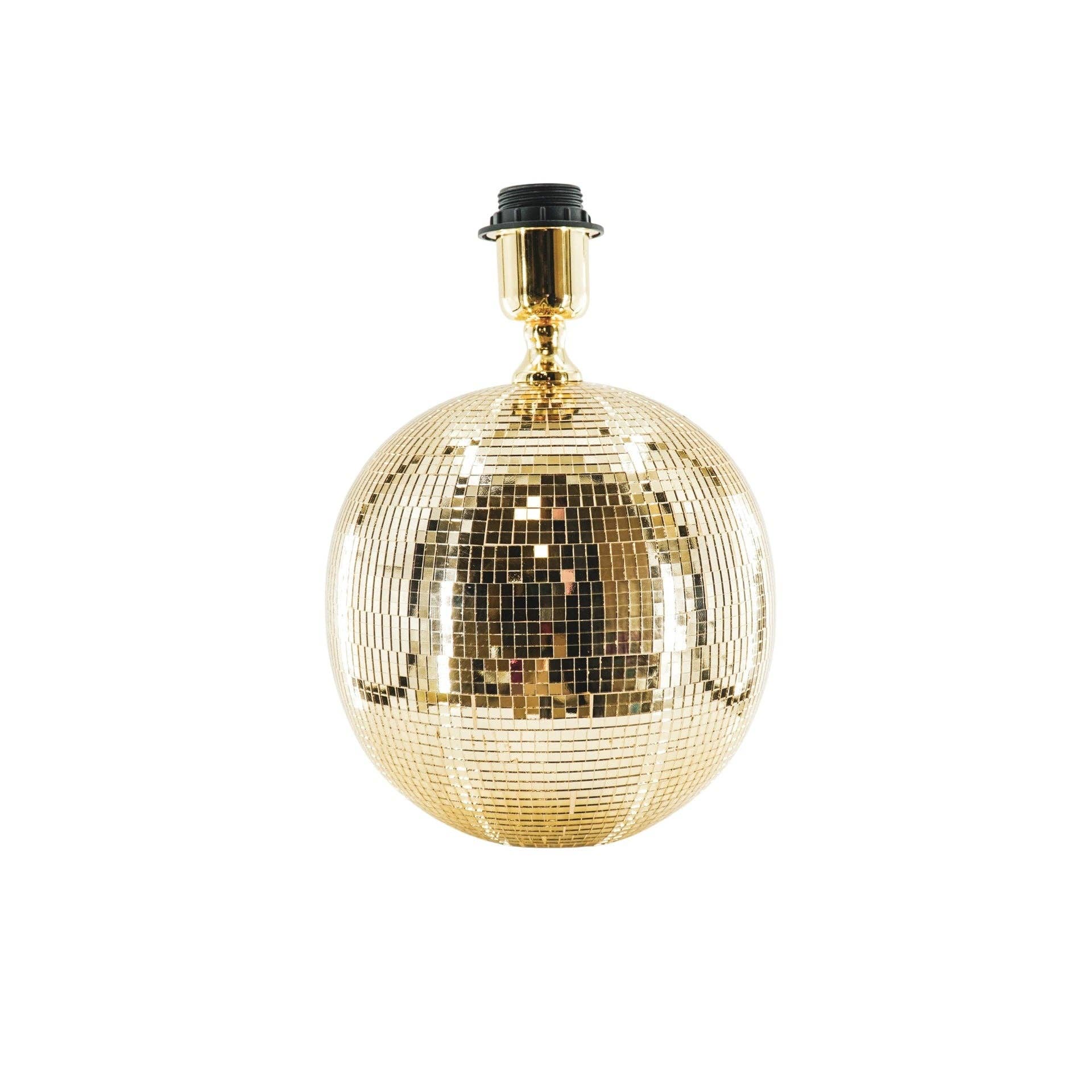 Lampe – Tischlampe – Facettierte Kugel – Glas – Gold – 20 x 20 x 20 cm