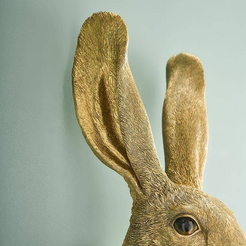 Hasi Wandleuchte, goldfarbenes Polyurethanharz, 22 x 19 x 46 cm