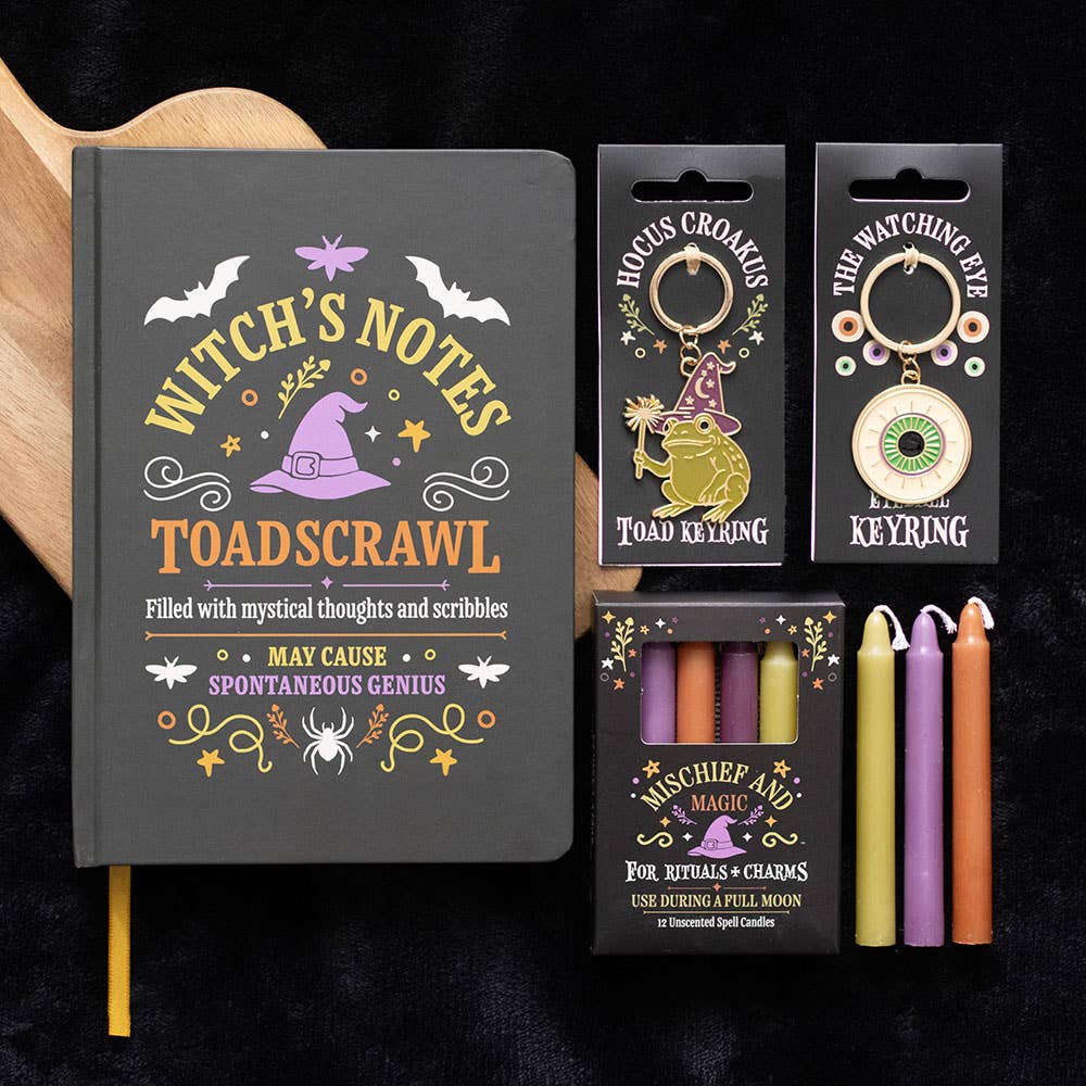 Porte-clés Halloween Crapaud magique « Hocus Croakus »